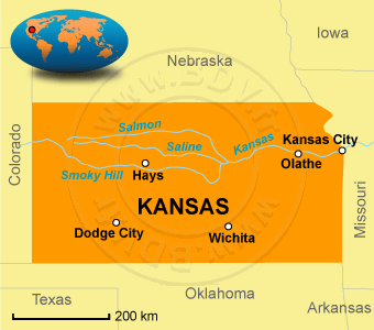 Carte du Kansas