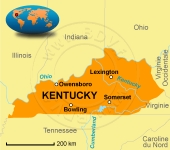Carte du Kentucky
