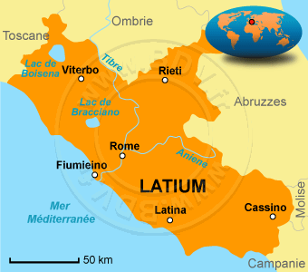 Carte du Latium
