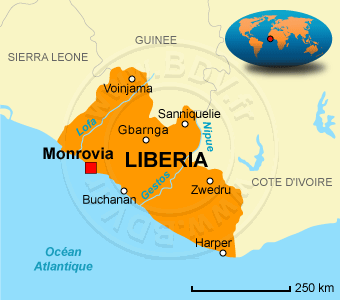 Carte du LibÃ©ria
