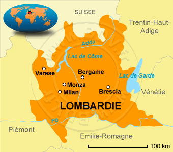 Carte de la Lombardie