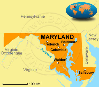 Carte du Maryland