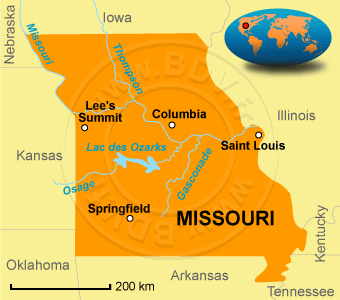 Carte du Missouri