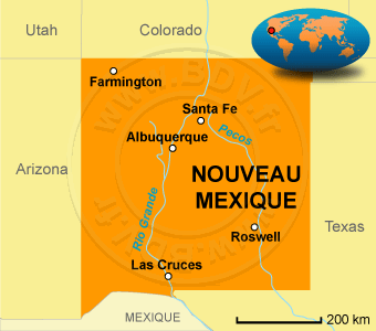Carte du Nouveau-Mexique