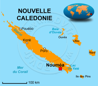Carte de la Nouvelle-CalÃÂ©donie