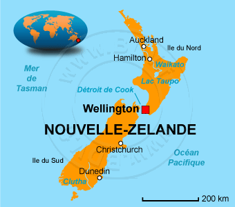 Carte de la Nouvelle-ZÃÂ©lande