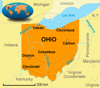 Carte de l' Ohio