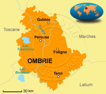 Carte de l' Ombrie