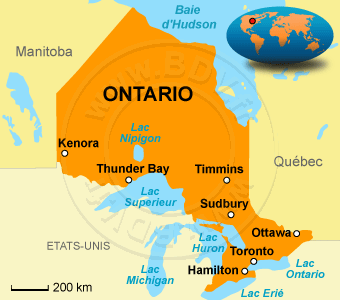 Carte de l' Ontario