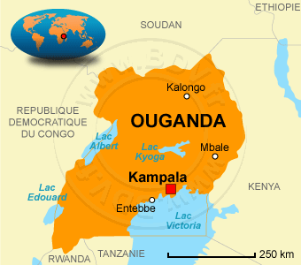 Carte de l' Ouganda