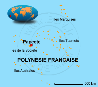 Carte de la PolynÃÂ©sie FranÃÂ§aise