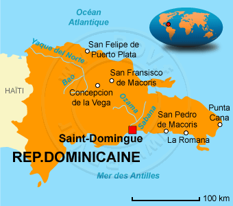 Carte de la RÃÂ©publique Dominicaine