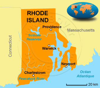 Carte du Rhode Island