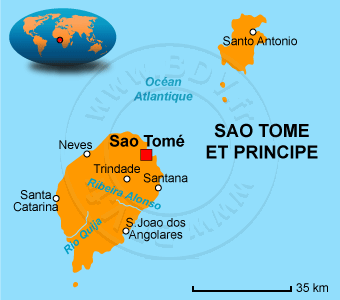 Carte de Sao Tomé-et-Principe