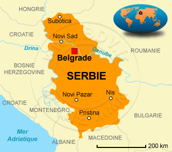 Carte de la Serbie