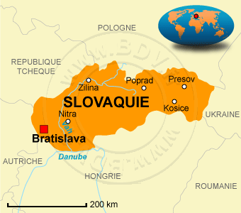 Carte de la Slovaquie