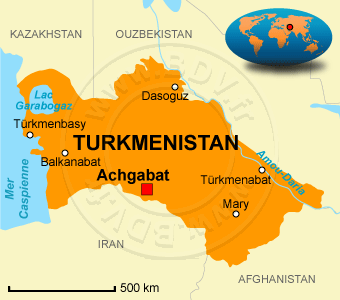 Carte du TurkmÃ©nistan