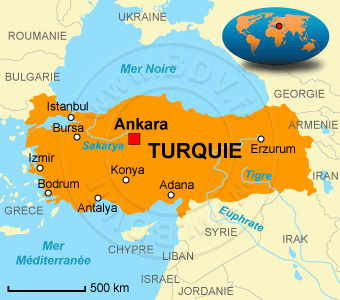 carte touristique de la turquie
