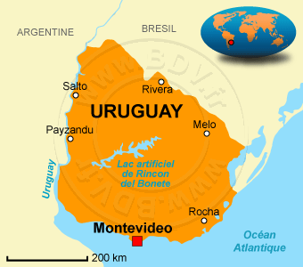 Carte de l' Uruguay