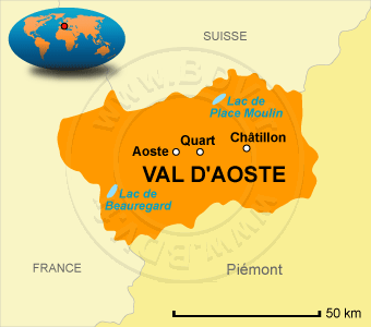 Carte du Val d'Aoste