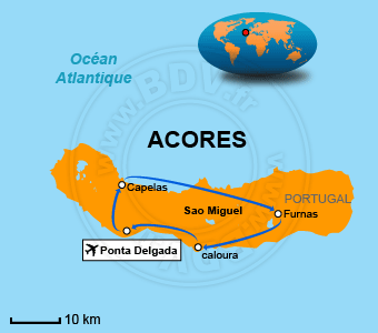 Carte circuits Açores
