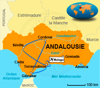 Carte circuits Andalousie