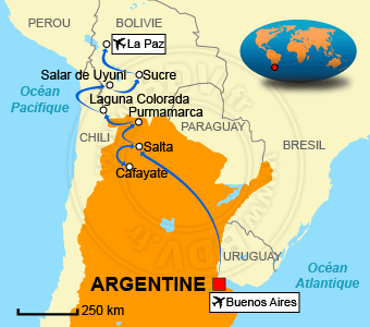 Carte circuits Argentine