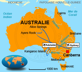 Carte circuits Australie