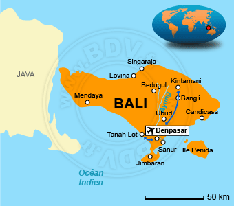 Carte circuits Bali