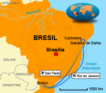 Carte circuits Brésil