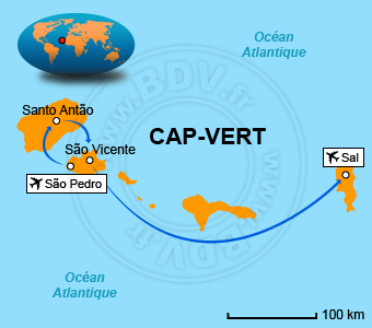 Carte circuits Cap Vert