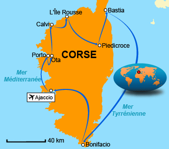 Carte circuits Corse