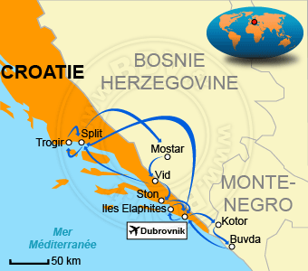 Carte circuits Croatie