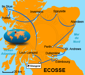 Carte circuits Écosse