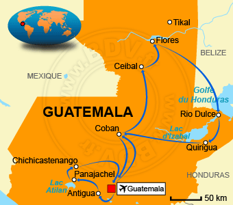 Carte circuits Guatemala