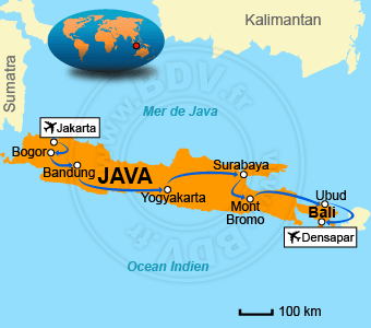 Carte circuits Indonésie