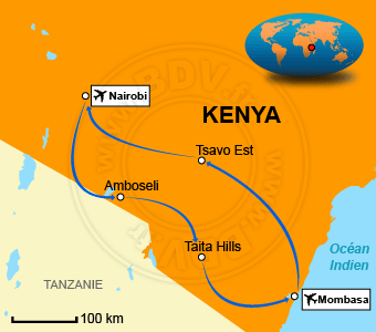 Carte circuits Kenya