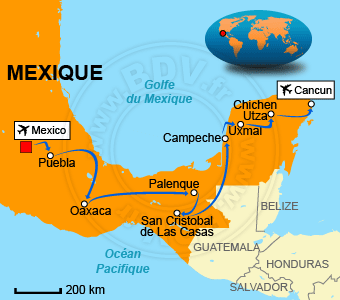 Carte circuits Mexique