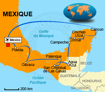 Carte circuits Mexique
