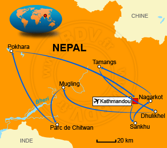 Carte circuits Népal