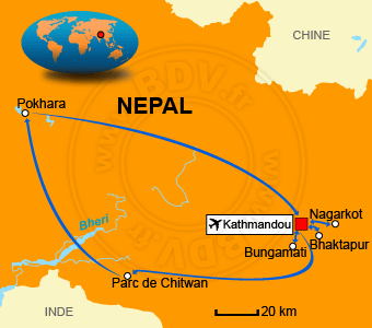 Carte circuit Parc-national-de-chitwan