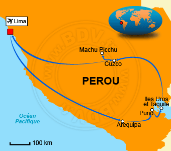 Carte circuits Pérou
