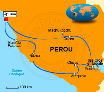 Carte circuit Reserve-de-paracas