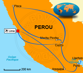Carte circuits Pérou