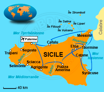 Carte circuits Sicile