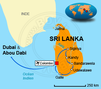 Carte circuits Sri Lanka