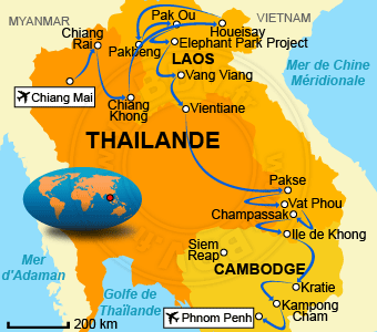 Carte circuits Thailande