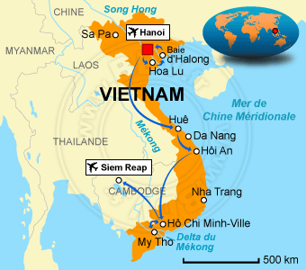 Carte circuits Vietnam